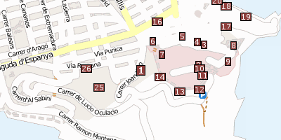 Stadtplan Ibiza-Stadt Ibiza